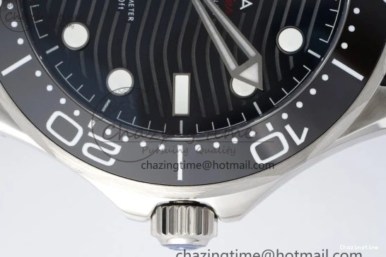 0314 Seamaster Diver 300M ZF 1:1 Best Edition Black Ceramic Black Dial on Black Rubber Strap A EasyMatch 7821
